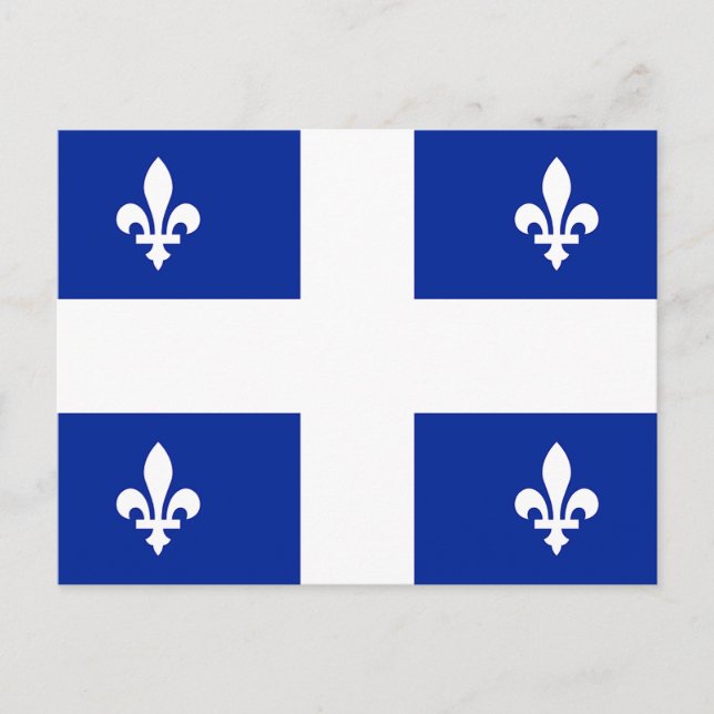 Carte postale avec le drapeau du Québec, Canada (Devant)