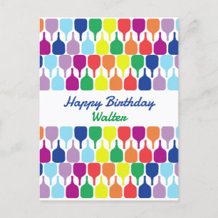 Carte Postale Avec le texte Pagaies colorées 💚 ❤️ 💛 💙