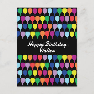 Carte Postale Avec le texte Pagaies colorées 💚 ❤️ 💛 💙