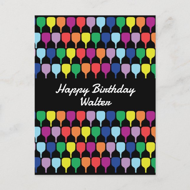 Carte Postale Avec le texte Pagaies colorées 💚 ❤️ 💛 💙 (Devant)