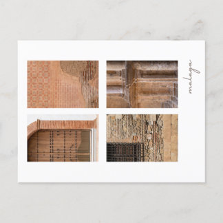 Carte postale avec les sites de Malaga en Espagne