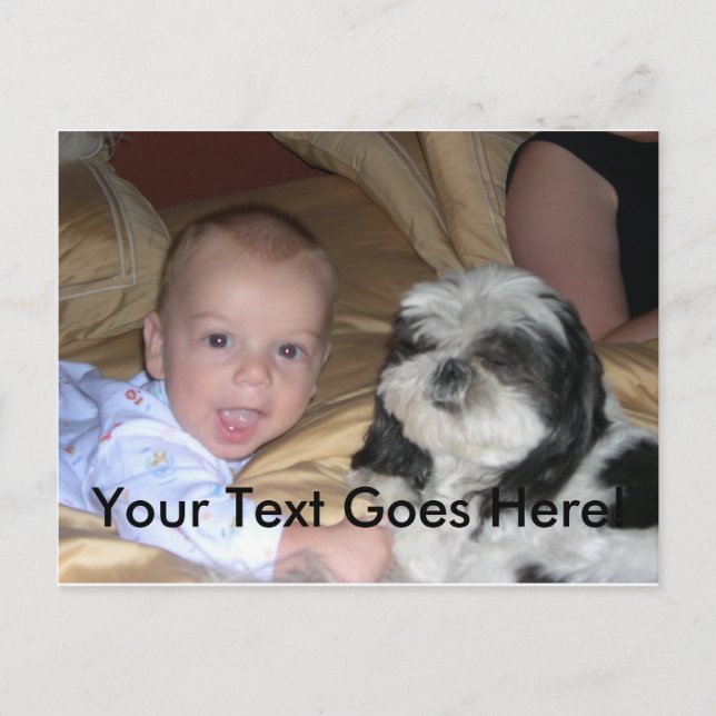 Carte postale avec l'image et le texte faits sur (Devant)