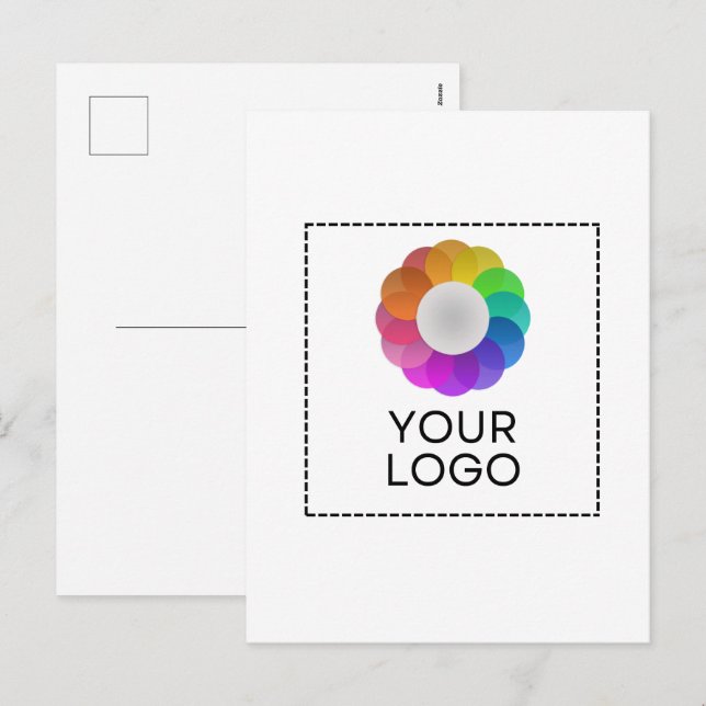 Carte postale avec logo personnalisé, Quantité min (Devant / Derrière)