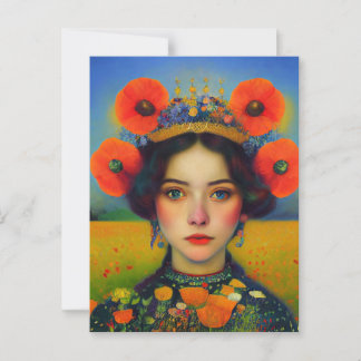 Carte postale avec l'Ukraine