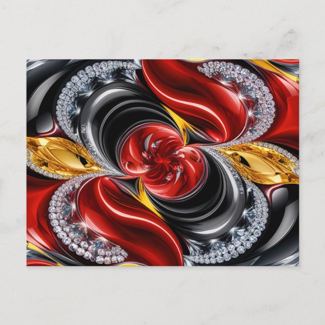 Carte postale avec motif aux couleurs de l'Allemag (Devant)