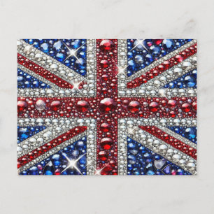 Carte postale avec motif de couleurs britanniques