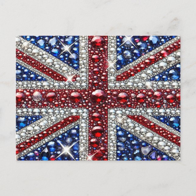 Carte postale avec motif de couleurs britanniques (Devant)