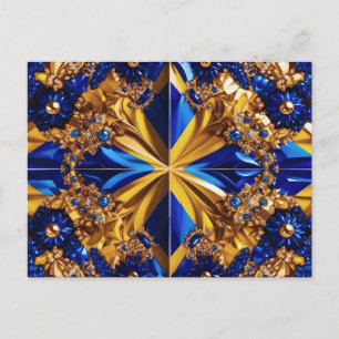 Carte postale avec motif des couleurs de la Suède