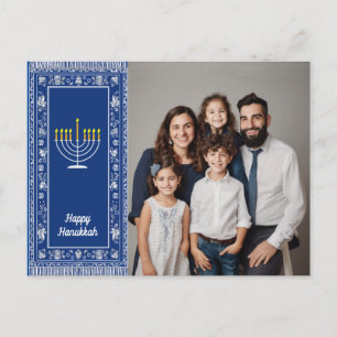 Carte Postale Avec photo 🕎 Happy Hanoukka, Menorah, personnalis