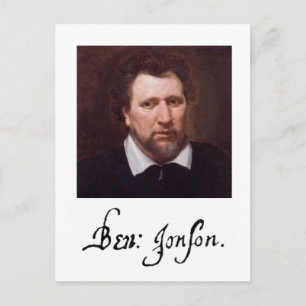 Carte postale avec portrait et signature de Ben Jo