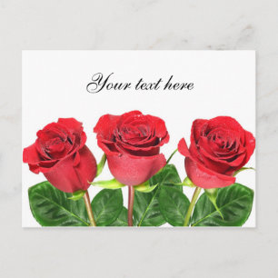 Carte postale avec rose