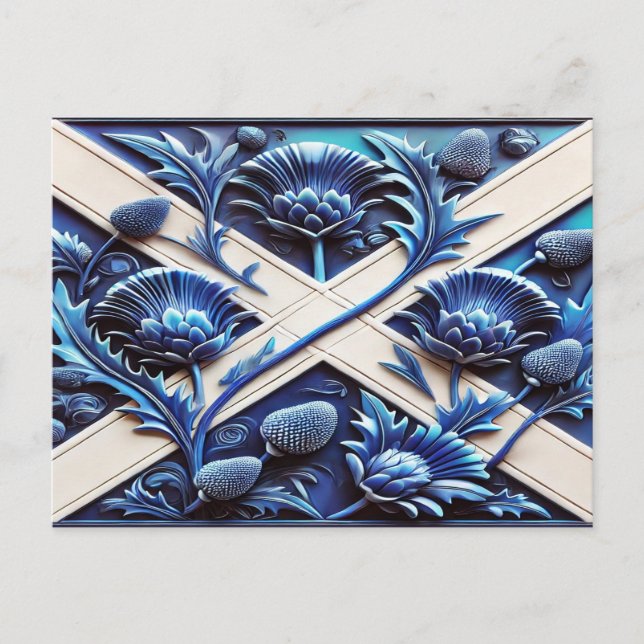 Carte postale avec Scottish Thistles Design (Devant)