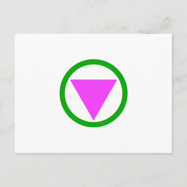 Carte postale avec symbole d'allié straight (Devant)