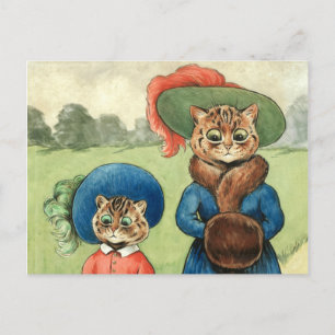 Carte Postale Avec Tante par Louis Wain