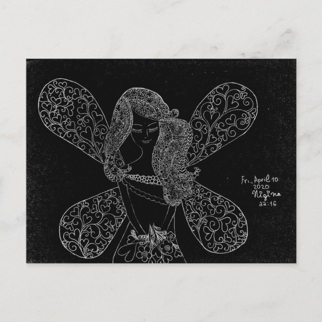 Carte postale avec une belle dentelle design simul (Devant)