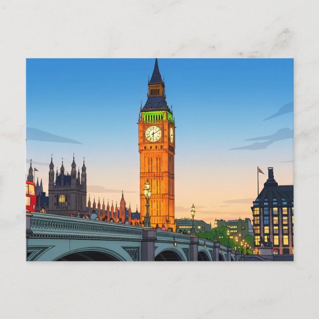 Carte postale avec vue sur Big Ben (Devant)