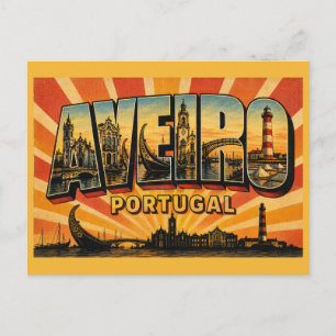Carte Postale Aveiro Portugal Bateaux Moliceiro