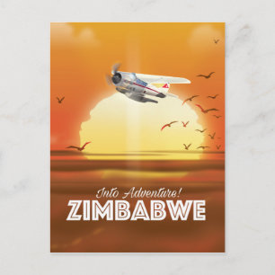 Carte Postale Aventure ! Affiche de voyage du Zimbabwe