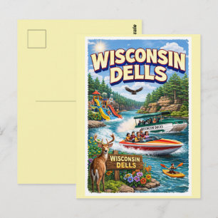 Carte Postale Aventure dans les Wisconsin Dells – Parcs aquatiqu