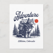 Aventure de chat de randonnée vintage attend une v
