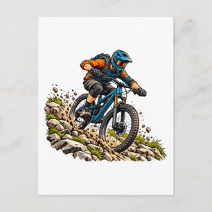 Carte Postale Aventure de vélo tout terrain pour les cyclistes M