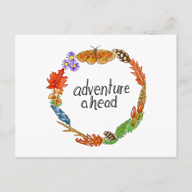Carte postale Aventure en avant (Devant)
