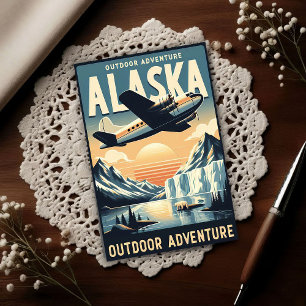 Carte Postale Aventure en plein air en Alaska Voyage vintage