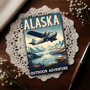 Carte Postale Aventure Extérieure Alaska Voyage Vintage