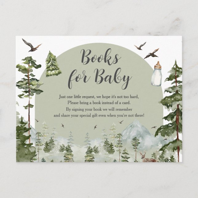 Carte Postale Aventure Oh Boy Livres Forêt de Pins pour Bébé (Devant)