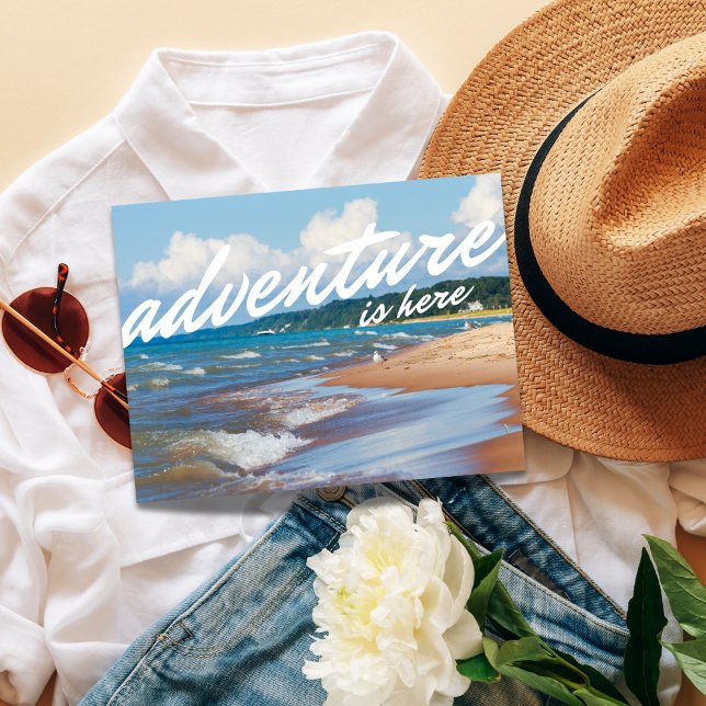 Carte Postale Aventure sur le rivage du lac Michigan (Discover the beauty of the freshwater sea.)