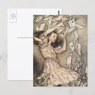 Carte Postale Aventures d'Alice au pays des merveilles vintage p