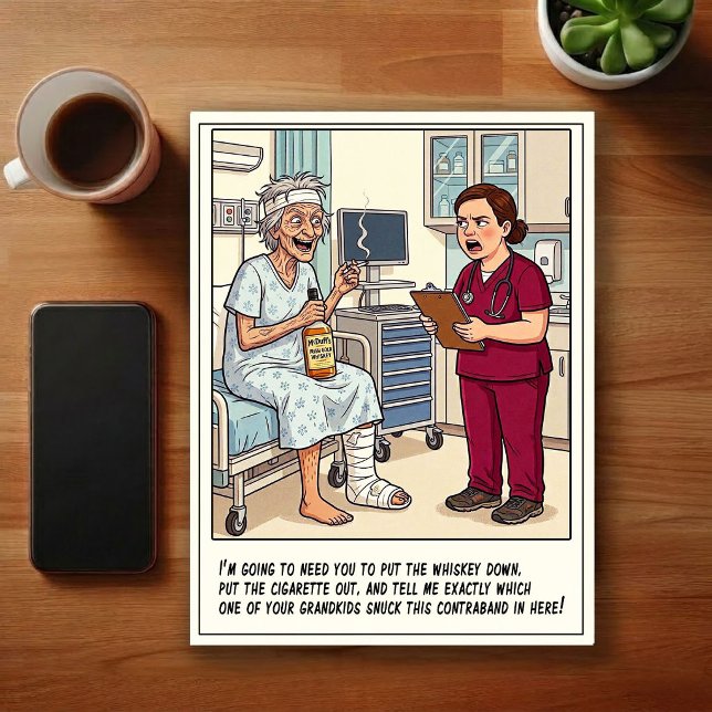 Carte Postale Aventures de salle d'urgence dessin animé (Créateur téléchargé)