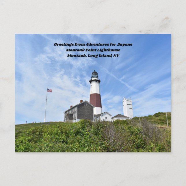 Carte Postale Aventures pour n'importe qui Le phare Montauk Cart (Devant)