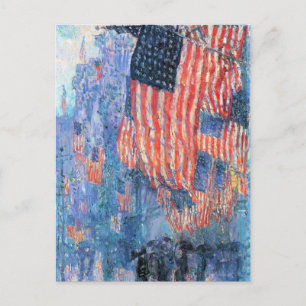 Carte Postale Avenue dans la pluie par Frederick Childe Hassam