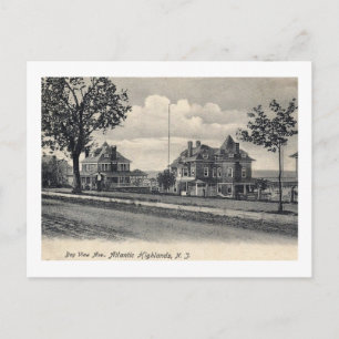 Carte Postale Avenue de vue de baie., montagnes atlantiques, cru