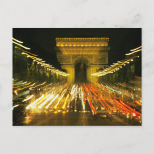 Carte Postale Avenue des Champs-Elysées, Arc de Triomphe,