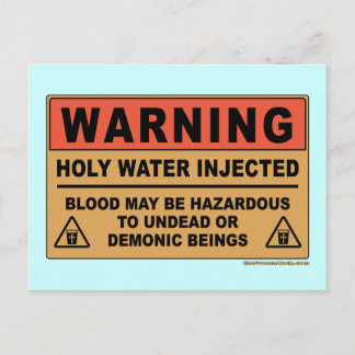 Carte Postale Avertissement à l'eau