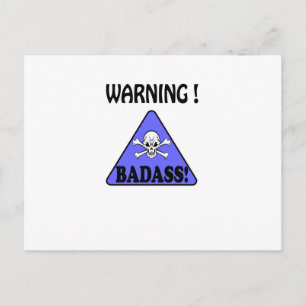 Carte Postale Avertissement ! Badass