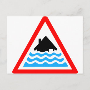 Carte Postale Avertissement d'inondation grave