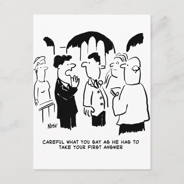 Carte Postale Avertissement du témoin à la mariée (Devant)
