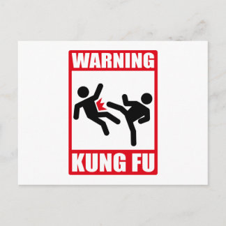 Carte Postale avertissement kung fu