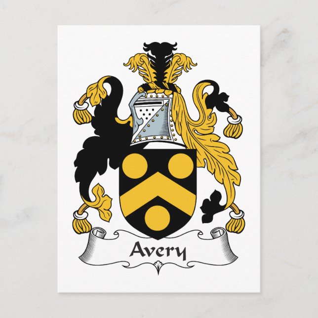 Carte Postale Avery Family Crest (Devant)