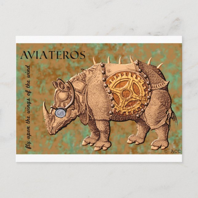 Carte Postale Aviateros (Rhinoceros Aviateur) (Devant)