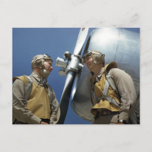 Carte Postale Aviateurs du Corps maritime de 2ème guerre mondial