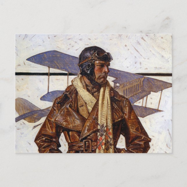 Carte Postale Aviator, 1917 par Joseph Christian Leyendecker (Devant)