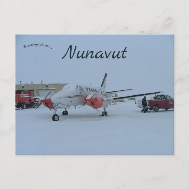 Carte Postale Avion à Arctic Bay Nunavut Canada (Devant)