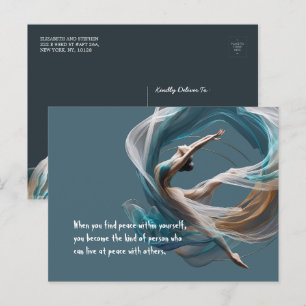 Carte Postale Avion Air Yoga Instructeur Pilates Fitness