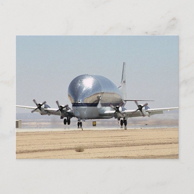 Carte Postale Avion cargo de la NASA B377SGT Super Guppy Turbine (Devant)