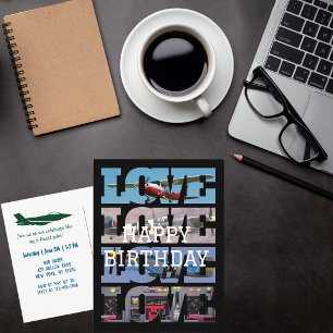 Carte Postale Avion en vol, Collage de photos, Aviation, Cool