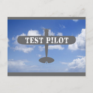 Carte Postale Avion et pilote d'essai